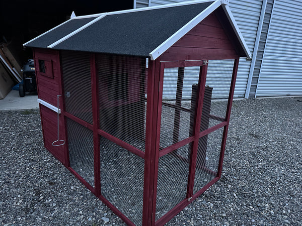 NEW FarmHouse Coop. In-Stock Barn Red and Light Brown Stain Available!