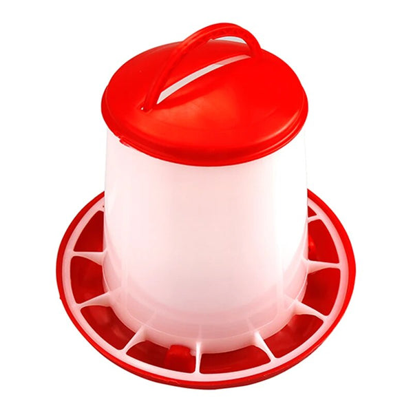 New Poultry Chicken Feeders 3kg / 6kg Feeding Bucket Chicken Duck Ground Fountain Quail Feed Bucket Poultry feeding tools