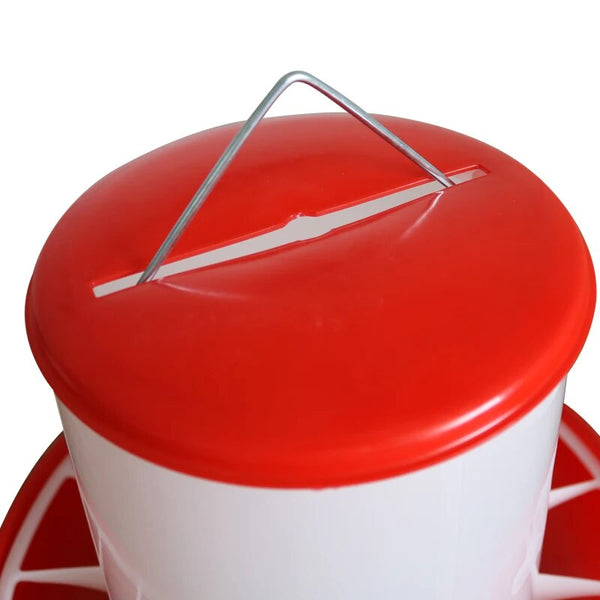 New Poultry Chicken Feeders 3kg / 6kg Feeding Bucket Chicken Duck Ground Fountain Quail Feed Bucket Poultry feeding tools
