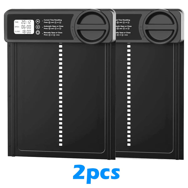 Electric Automatic Chicken Coop Door with Intelligent Timer and Aluminum Timing Opener