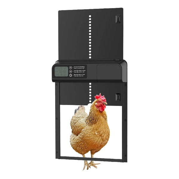 Electric Automatic Chicken Coop Door with Intelligent Timer and Aluminum Timing Opener