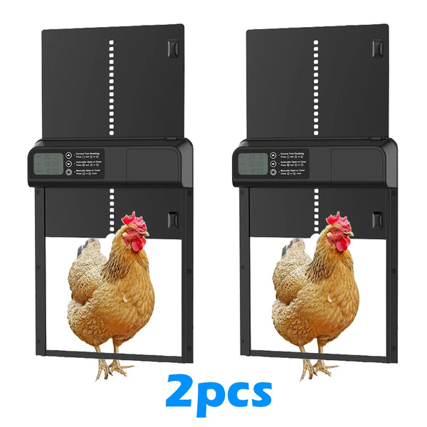 Electric Automatic Chicken Coop Door with Intelligent Timer and Aluminum Timing Opener