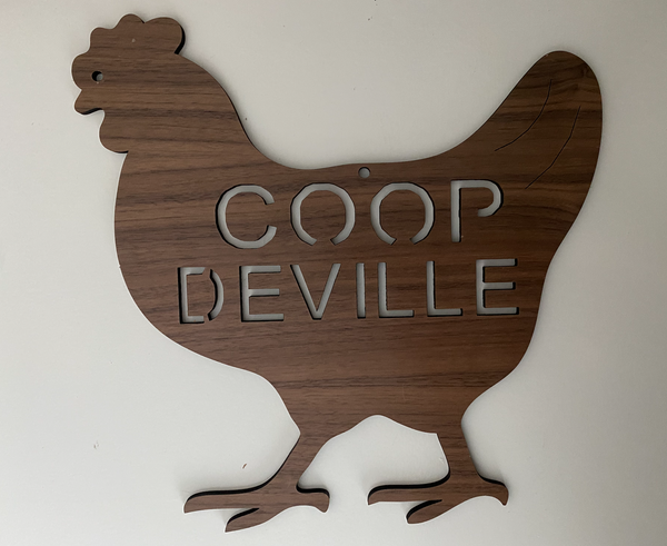 Laser Cut Hen Sign